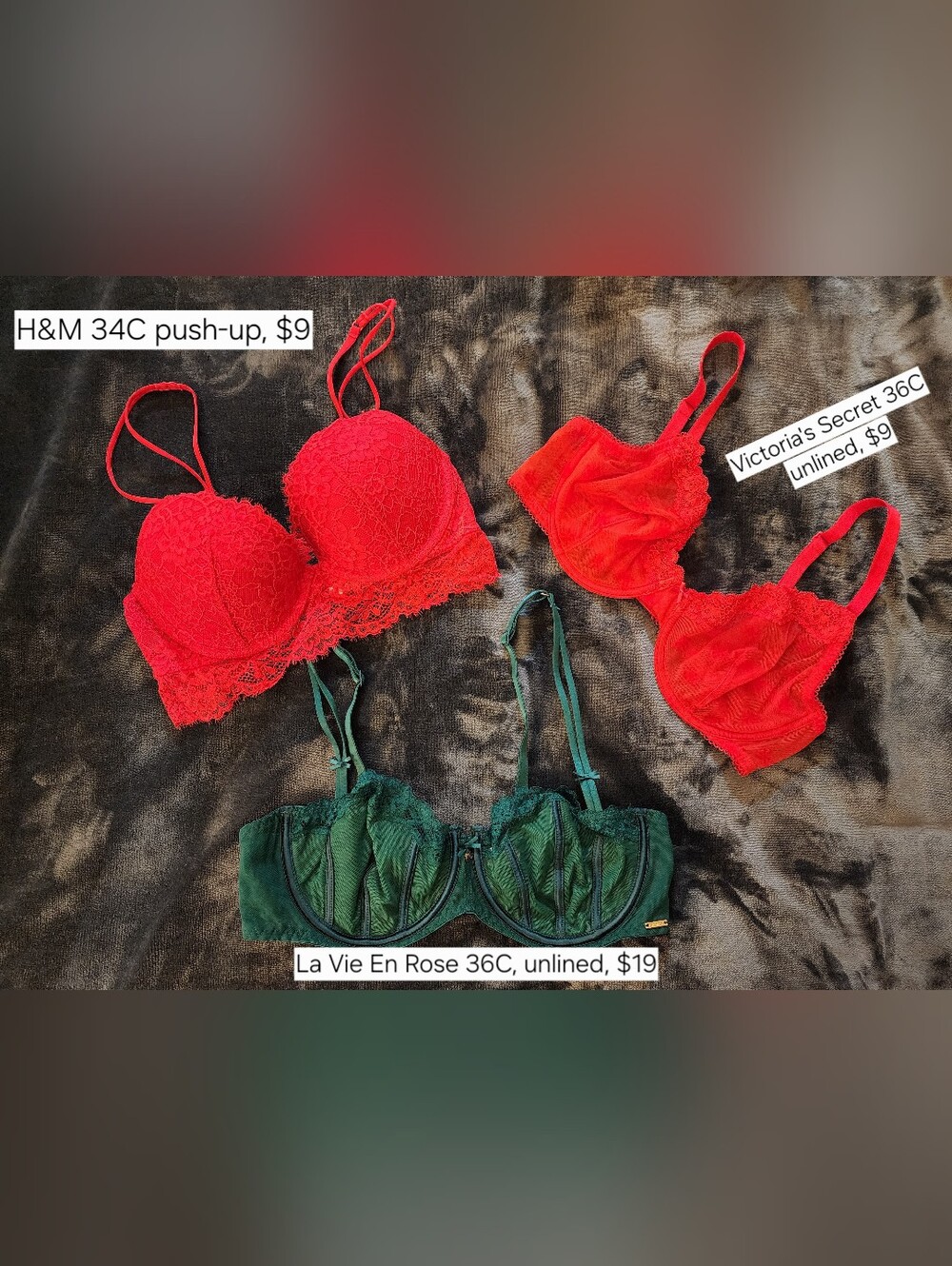 34C & 36C Bras (H&M, VS, La Vie En Rose)
